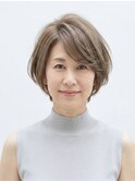 ふんわり上品ショート｜大人の白髪・細毛悩みを自然にカバー