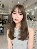 r635 ブリーチなし透明感カラーグレージュケアカラーレイヤー