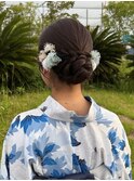 浴衣　推し活　　ロング　へアメ　ヘアセット　大阪