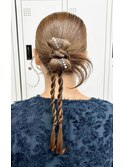 結婚式お呼ばれヘアセット／タイト/カチモリ