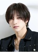 メンズシースルーラウンドマッシュウルフ曲がる縮毛矯正