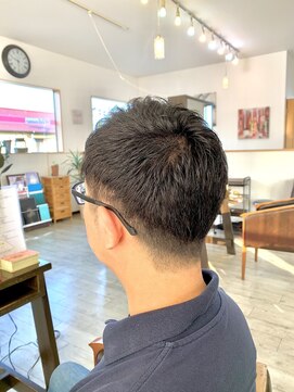 オレンジ(orange) メンズツーブロックスタイル