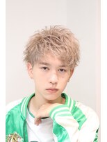 オーシャントーキョー 大阪(OCEAN TOKYO)&nbsp;ブリーチ カラー メンズヘア ショート メンズ アップバング