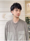 馬場良馬くん軽め束感マッシュ前髪ありワックスメンズショート