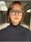 切りっぱなしボブタッセルボブ小顔カットダブルカラーワンレン