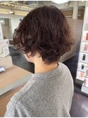 癖毛を活かしたショートボブ