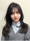 韓国風/レイヤー/小顔/前髪カット/髪質改善/グレージュ/透明感
