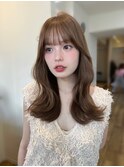 美髪レイヤーカット/顔まわりレイヤー/くびれロングレイヤー