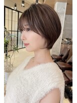 大人くびれショート【20代30代40代】前髪あり　ショートヘア  01
