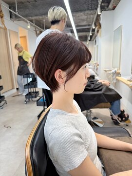 トト 船橋店(toto.) ☆ハイライトカラーくびれヘア奥行きショートレイヤーボブ[船橋]