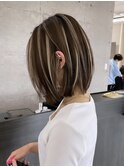 外国人風コントラストハイライトカラーグラデーションブリーチ