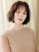 カバーヘア ブリス 北浦和(COVER HAIR bliss)&nbsp;ダークアッシュ/オン眉/ゆるふわボブ/小顔ボブ/顎ラインボブe