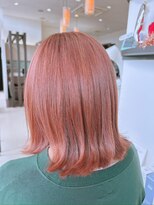 ヘアショップエヌアンドエー 久喜 栗橋店(hairshop N&A)&nbsp;ピンクベージュの外ハネ切りっぱなしボブ
