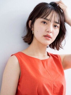 ブティック 茨木店(boutique) クラゲヘアミルクティーグレージュ前下がりボブ外ハネボブ