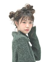 アース 福岡天神赤坂店(HAIR & MAKE EARTH)&nbsp;ゆるくしゅお団子アレンジ【EARTH天神赤坂店】