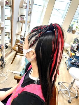 ロカット サロン(Roquat Salon) エクステ編み込みコーンロウ【ヘアセット/立川/立川南/八王子】