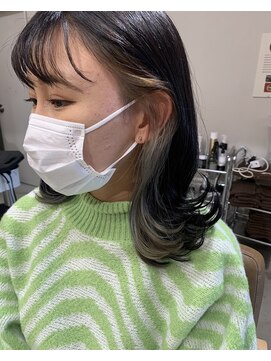 ディードットログ 大和西大寺店(D.Log) イヤリングカラーインナーカラー☆ベージュ×ブラック