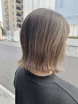 オーガニック アトリエ 大宮(organic+atelier)&nbsp;大人美人外ハネボブショコラアッシュ前髪小顔カットモテ髪