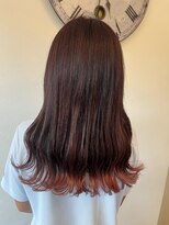 ヘアーアトリエルキナ(hair atelier LUCINA)&nbsp;カシスピンク テールカラー ブリーチカラー