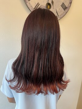 ヘアーアトリエルキナ(hair atelier LUCINA) カシスピンク テールカラー ブリーチカラー