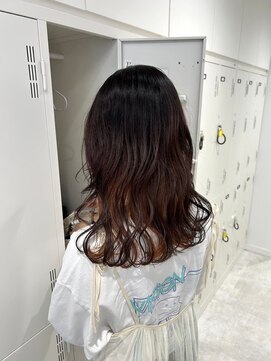 ブラウン(Brown) インナーカラー/オレンジ