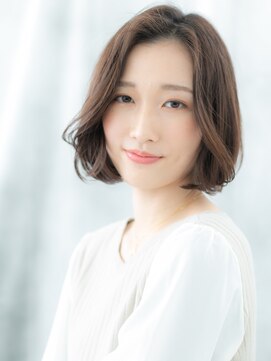 ドクターズ サロン ラブ(Dr's Salon LAB) ニュアンスカラー大人フェミニンかきあげボブo古河20代30代40代
