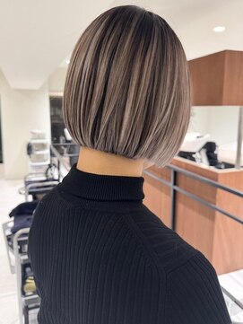 ネイロ バイ ジルブラン 葛西(NeiRo by JIL BLAN) 葛西ハイライト白髪ぼかしショートボブ小顔カットレイヤーカット