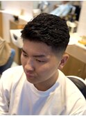 ショートパーマ/メンズ/アイロンパーマ/ビジネスパーマ/フェード