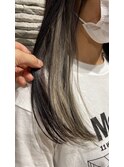 大人美人透明感カラーインナーカラーハイトーンホワイト