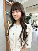 透明感ショコラベージュ/ロングレイヤー