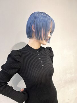 ソー(so.) アイスブルー/切りっぱなしボブ/ミニボブ/横浜