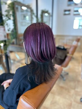 ブリーチインナーカラー+フルカラー+カット