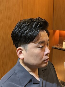 ヘアモード キクチ 銀座店 銀座　理容室　ナチュラルパーマ　アップバング