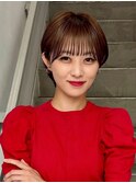 ショートカット/髪質改善縮毛矯正白髪ぼかしレイヤーカラーボブ