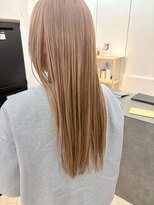 ユニ バイ マグ 長野店(Uni.by Mag)&nbsp;透明感抜群♪ダブルカラーブリーチミルクティーベージュ