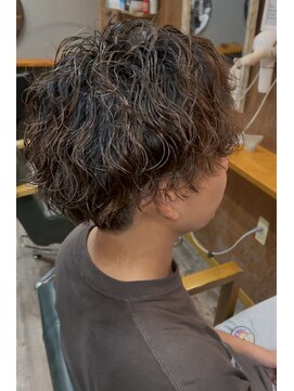 ヘアーサロン アトリエ(Hair salon ATORIE) ツーブロックマッシュメンズパーマ波巻きスパイラル