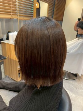 ヘアリゾート粋 トゥジュ 池袋東口店(tujuh) ミディアム/切りっぱなし/ボブ/ブラウンアッシュ