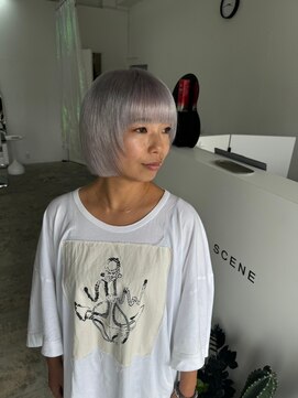 スーパーシーン(SUPER SCENE) クラゲヘアー/小顔に見せるヘア/ココアベージュ/宜野湾