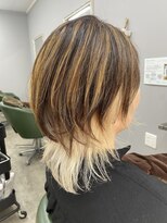 ヘアー アンド ビューティー ザ エフ 西尾店(Hair Beauty the F)&nbsp;#インナーカラー#ハイライトカラー#白髪染め#ミルクティーカラー