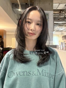 ノラ ヘアーサロン(NORA HAIR SALON) ハッシュカットレイヤーカットシースルーバング顔まわりカット
