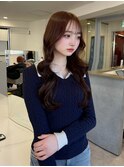 【ブリーチ／ダブルカラー】モカベージュ/韓国くびれ巻き