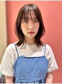 レイヤーボブ鎖骨ミディアム顔周りレイヤーカット