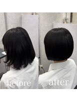 ヘアサロン ドットプラス 町田店(dot. plus) ぱつっとボブ/切りっぱなしボブ/縮毛矯正ボブ