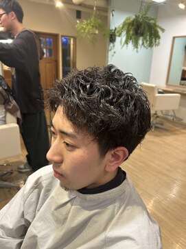 オアゾバーバー(OAZO BARBER) カット×ゆるピンパーマ