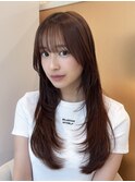 韓国顔周り/バタフライカット/ミディアムレイヤーカット