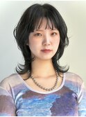 レイヤーミディアム/レイヤーボブ/絶壁解消/前髪あり/20代/30代