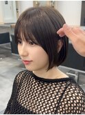 外ハネボブラインボブ切りっぱなしボブヘイリーボブ大人ボブ