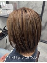 グランヘアー 豊岡店(GRAN HAIR)&nbsp;大人ボブ/ハイライト/オイルカラー