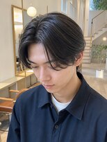カラン エ ノエル(Calin et Noel)&nbsp;Men's/ミディアム/センターパート/ダークグレージュ