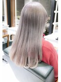 カット＋アッシュグレージュブリーチ透明感カラーロングda415